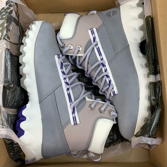 NWT Timberland Greenstride Edge Waterproof Nubuck Gray Hiking Boots 8 - Picture 3 of 10